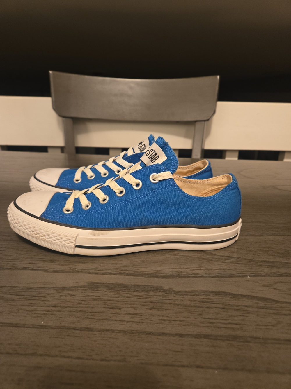 Converse Chuck Taylor All Star Low Top Sneakers, Blue/White, US Men 6 Woman 8